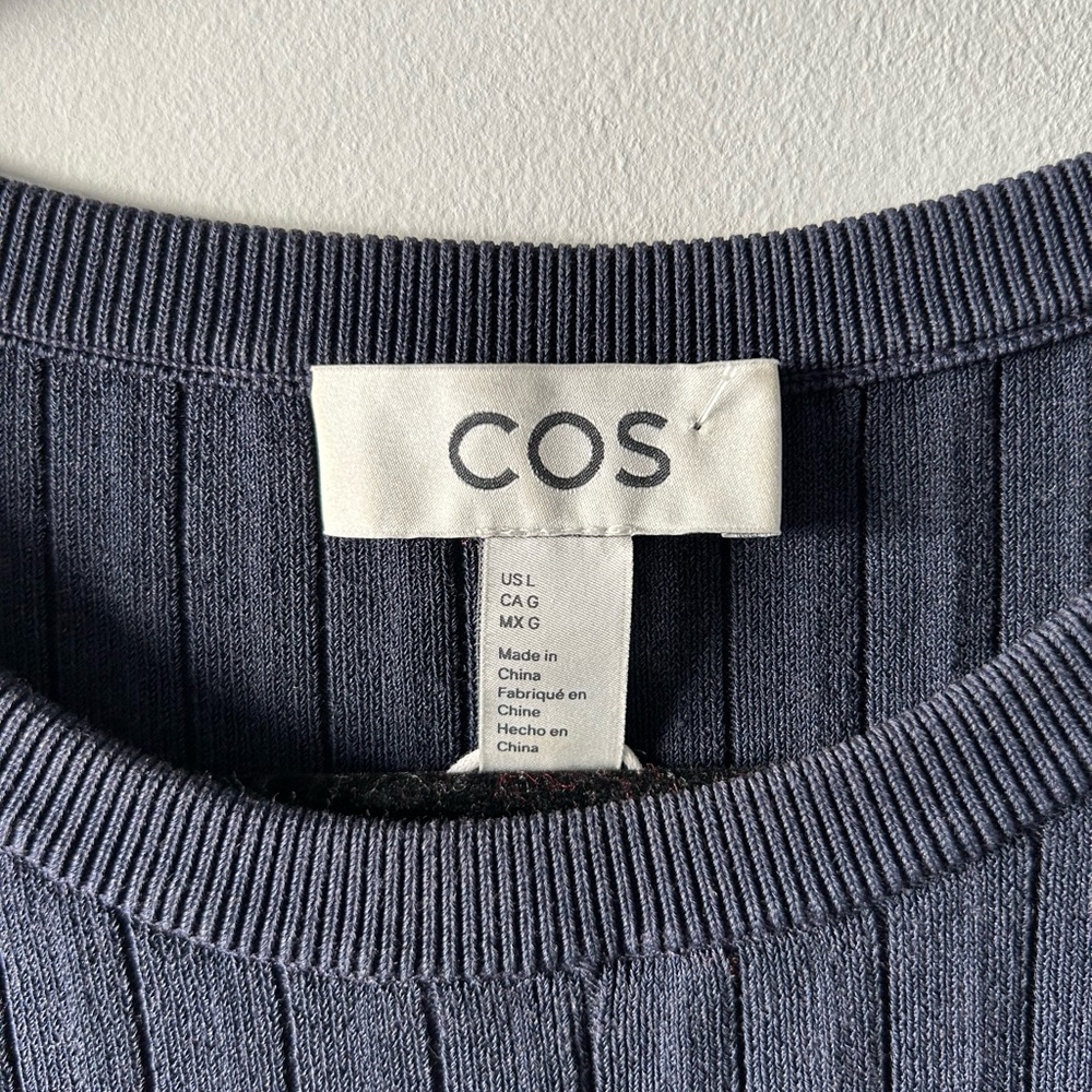 COS navy blue knit sleeveless dress - Picture 3 of 4